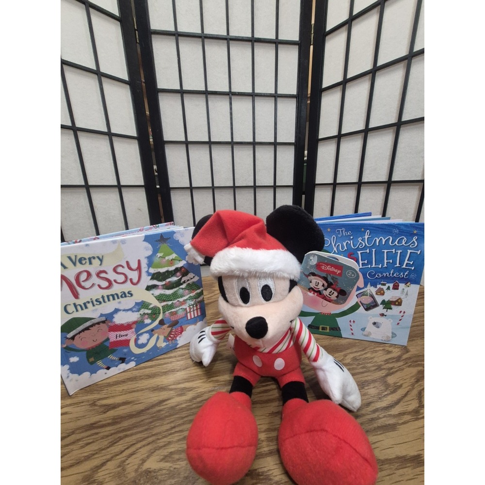Christmas Mickey Mouse Plush Book Set